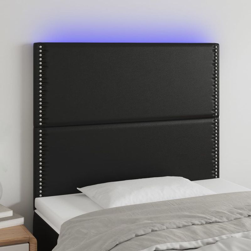 Testiera-Nera-a-LED-100x5x78-88-cm-in-Similpelle