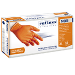 Conf 50 Guanti In Nitrile N85 arancione tg XXL ultra resistenti Reflexx