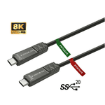 Vivolink PROUSBCMM12.5OP cavo USB 12,5 m USB 3.2 Gen 2 [3.1 Gen 2] USB C Nero (USB-C to USB-C Cable 12.5m - for AV - War
