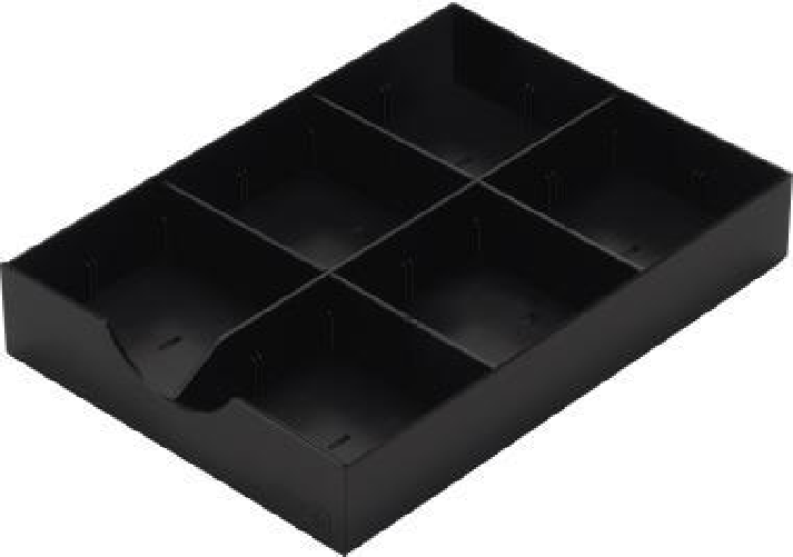 Styrodur Styro 268-405.95 organizzatore per cassetto di scrivania Polistirolo Nero