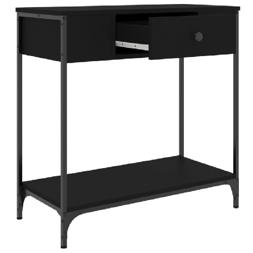 vidaXL-Tavolino-Consolle-Nero-75x345x75-cm-in-Legno-Multistrato