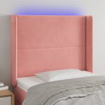 Testiera-a-LED-Rosa-183x16x78-88-cm-in-Velluto