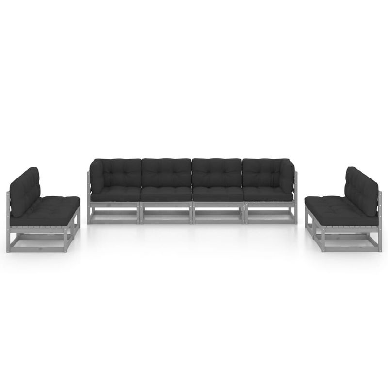 vidaXL-Set-Divani-da-Giardino-8-pz-con-Cuscini-Legno-Massello-Pino