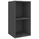 vidaXL-Set-Mobile-TV-3-pz-Grigio-Lucido-in-Truciolato