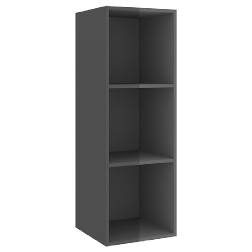 vidaXL-Set-Mobile-TV-3-pz-Grigio-Lucido-in-Truciolato