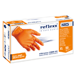 Conf 50 Guanti In Nitrile N85 arancione tg XL ultra resistenti Reflexx