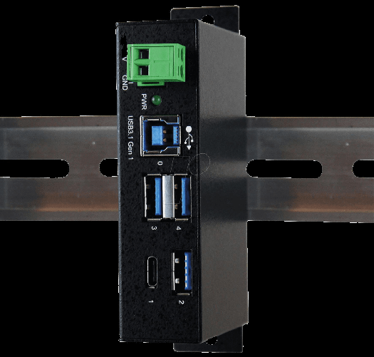 EXSYS HUB USB 3.2 Gen 1 Presa C a 4 porte 1 porta C e 3 porte A (protezione da sovratensione)