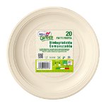 DOPLA 20 Piatti frutta D170mm BIO Mater-bi DOpla Green