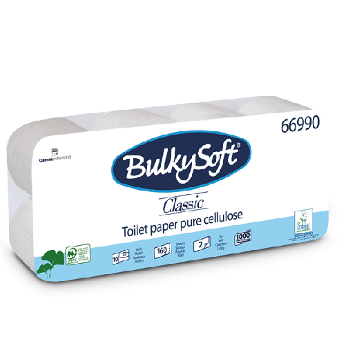 BulkySoft Pacco 10 rotoli Carta Igienica 160 strappi Classic BulkySoft
