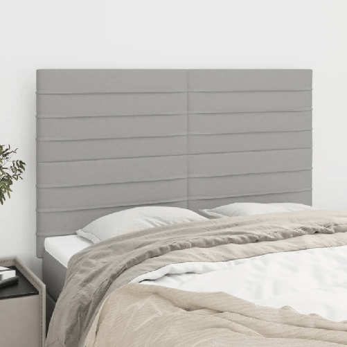 VidaXL Testiere 4 pz Grigio Chiaro 72x5x78/88 cm in Tessuto