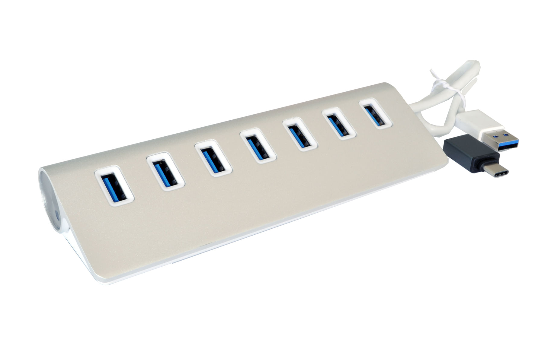 EXSYS EX-1137 hub di interfaccia USB 3.2 Gen 1 (3.1 Gen 1) Type-A 5000 Mbit/s Bianco