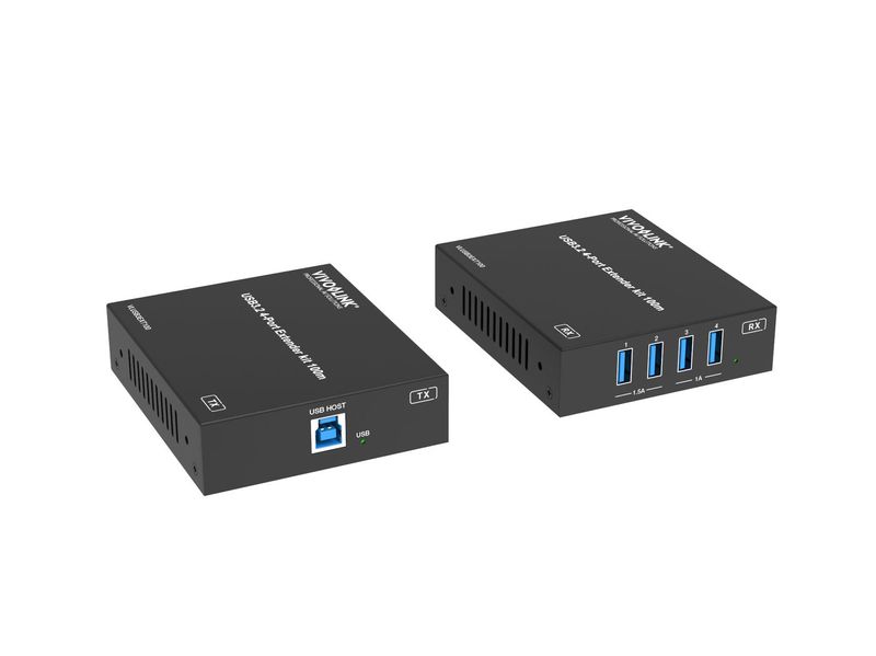 Vivolink-VLUSB3EXT100-estensore-KVM--USB3.2-5Gbit-s-4-Port---Extender-kit-100m---Warranty--36M-