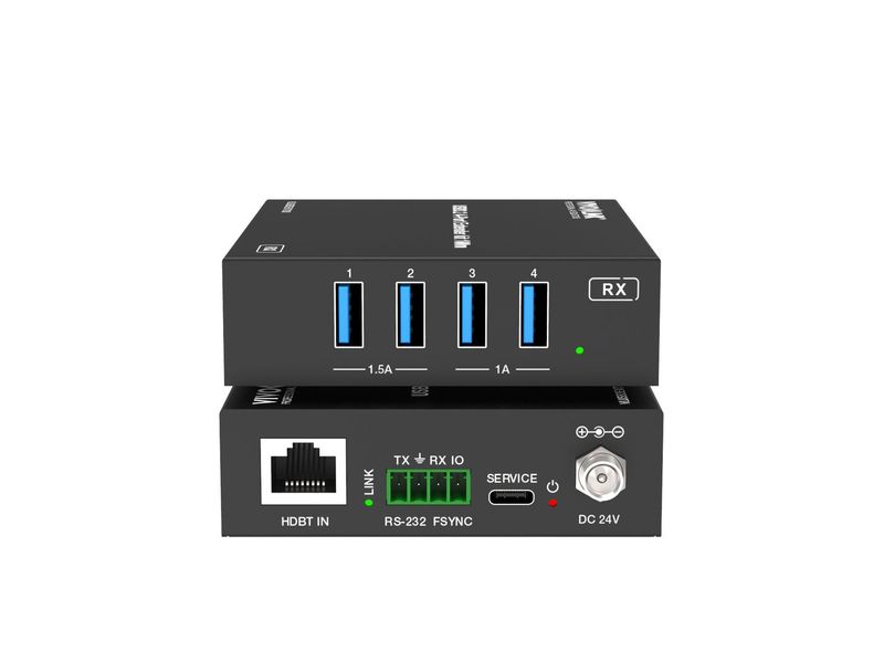 Vivolink-VLUSB3EXT100-estensore-KVM--USB3.2-5Gbit-s-4-Port---Extender-kit-100m---Warranty--36M-