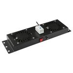 Lanview LOGON RAF115BL porta accessori Pannello per ventola (2 FANS, ANALOG THERMOSTAT - CONTROL FAN MODULE BUILT-IN