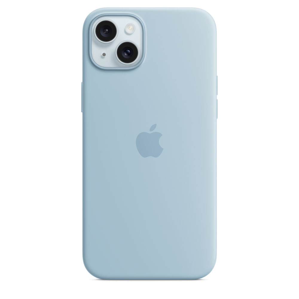 Apple Custodia MagSafe in silicone per iPhone 15 Plus - Blu chiaro (IPHONE 15 PLUS SI CASE LIGHT BLUE)