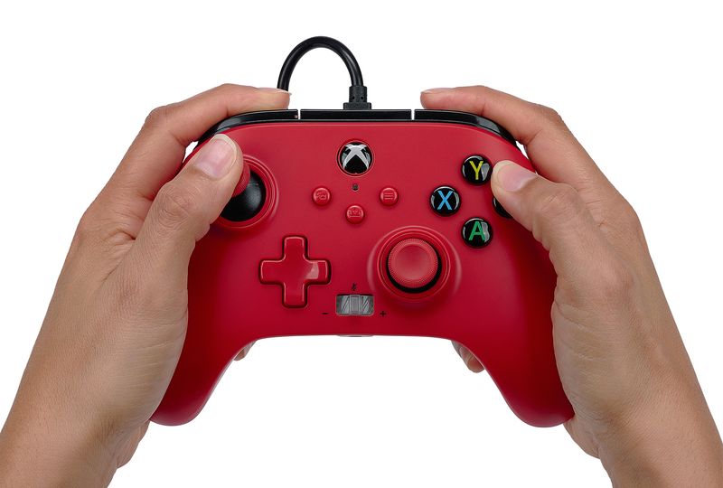 Controller-cablato-migliorato-PowerA-per-Xbox-Series-XS--Artisan-Red-ufficialmente-autorizzato-
