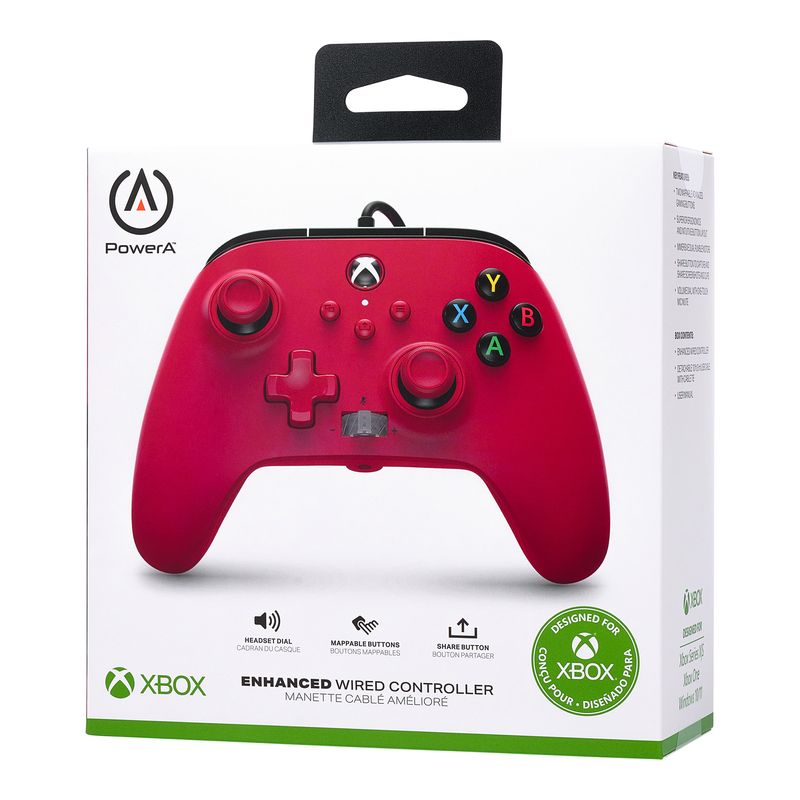 Controller-cablato-migliorato-PowerA-per-Xbox-Series-XS--Artisan-Red-ufficialmente-autorizzato-