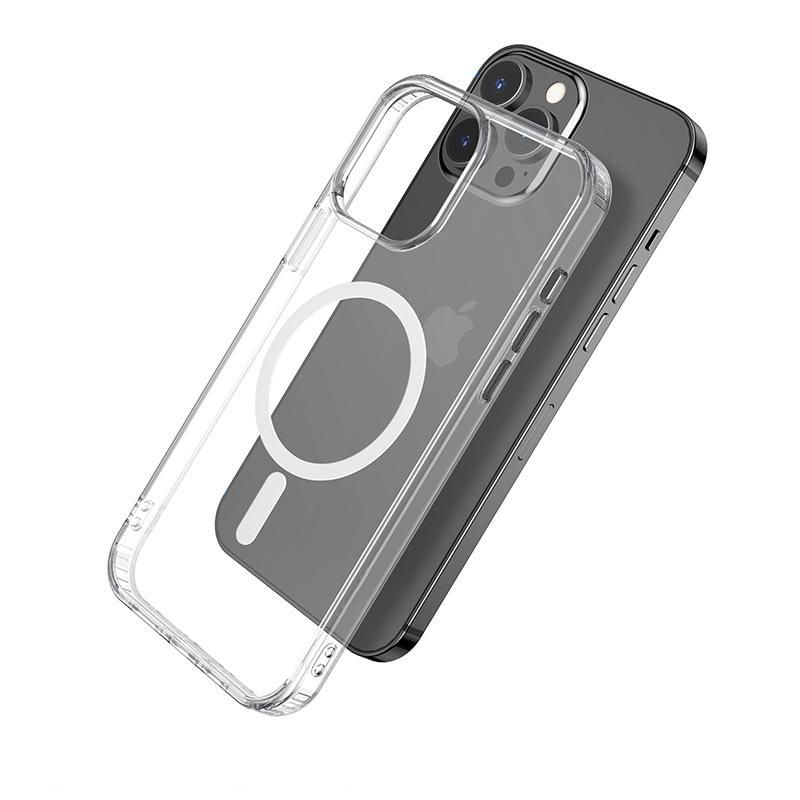 ESTUFF ES67140004 custodia per cellulare 17 cm [6.7] Cover Trasparente (Cover for BERLIN iPhone 13 Pro Max - Clear Magne