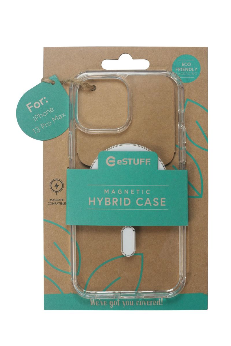 eSTUFF-ES67140004-custodia-per-cellulare-17-cm--6.7--Cover-Trasparente--Cover-for-BERLIN-iPhone-13-Pro-Max---Clear-Magne