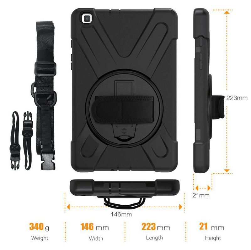 eSTUFF-ES681850-BULK-custodia-per-tablet-203-cm--8--Cover-Nero--AUSTIN-Defender-Case-Samsung---Galaxy-Tab-A-8.0-with-ha