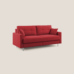 Divano letto matrimoniale in microfibra 188 cm rosso