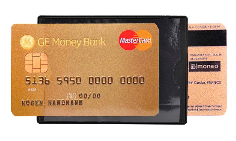 EXACOMPTA-HIDENTITY--Duo-85x60mm-per-bancomat--carta-di-credito-NERO-Exacompta