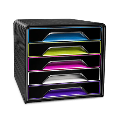 CEP-Cassettiera-5-cassetti-standard-nero-multicolori-7-111-Smoove-Cep