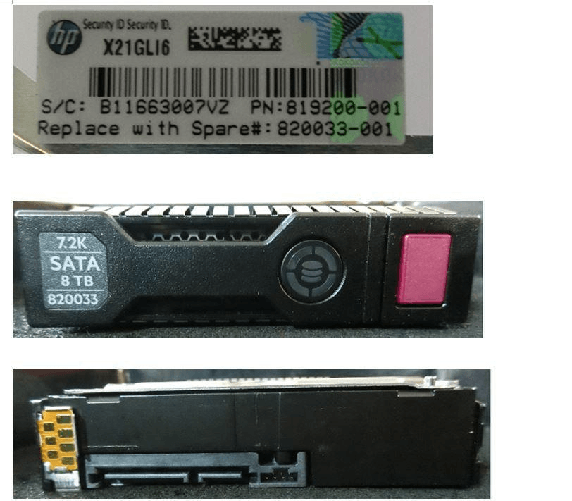 Hewlett Packard Enterprise HPE 820033-001 disco rigido interno 8 TB 7200 Giri/min 3.5" Serial ATA III