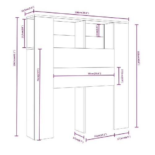 Testiera-con-Scomparti-Grigio-Cemento-100x185x1045cm