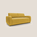 Divano letto in tessuto 215 cm (mat. 160x197) giallo