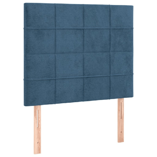 Testiera-2-pz-Blu-Scuro-80x5x78-88-cm-in-Velluto