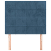 Testiera-2-pz-Blu-Scuro-80x5x78-88-cm-in-Velluto