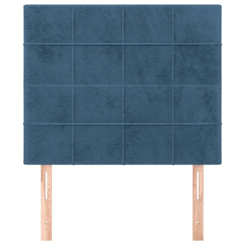 Testiera-2-pz-Blu-Scuro-80x5x78-88-cm-in-Velluto