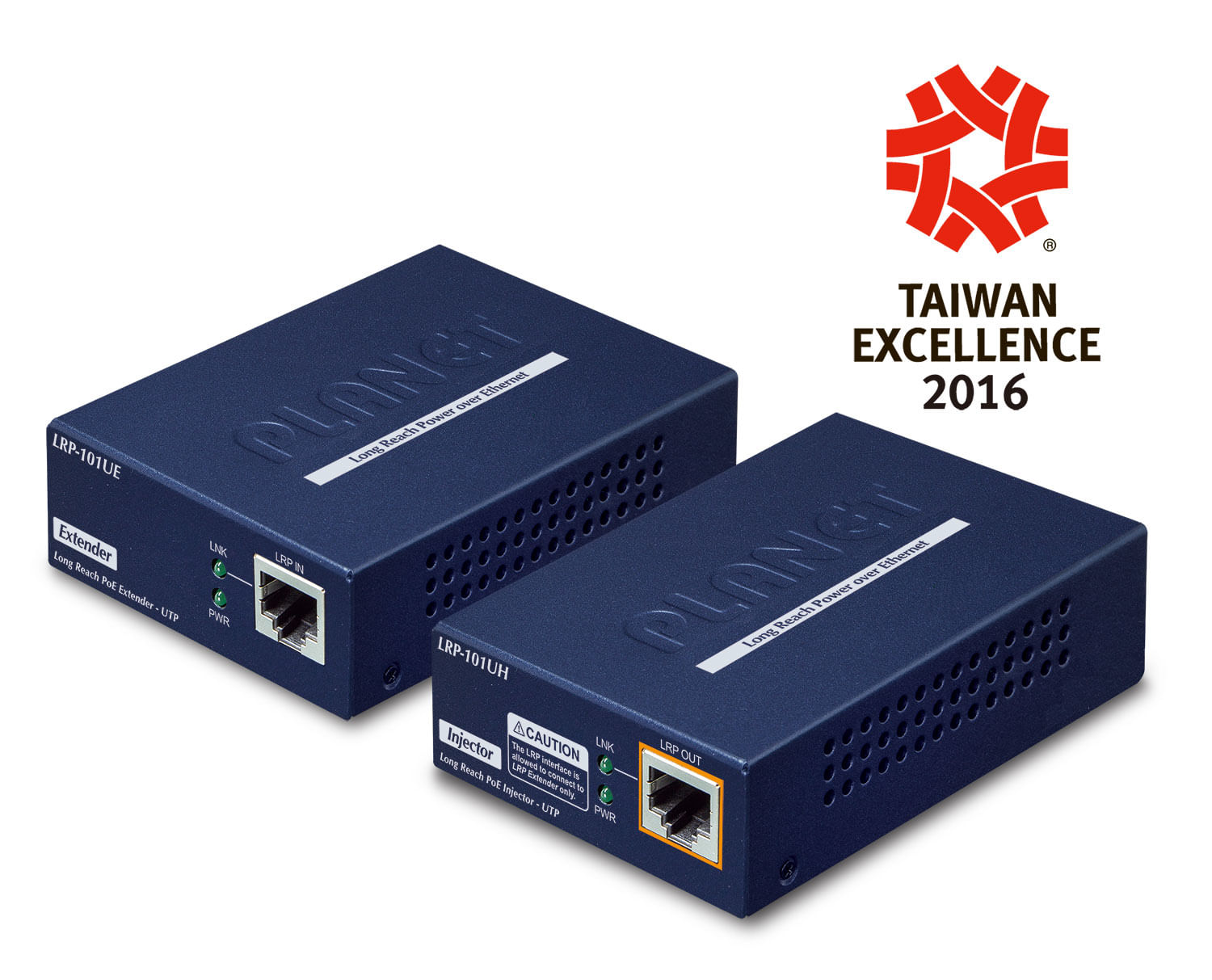 PLANET LRP-101U-KIT moltiplicatore di rete Ricevitore e trasmettitore di rete Blu 10, 100 Mbit/s (1-Port Long Reach POE