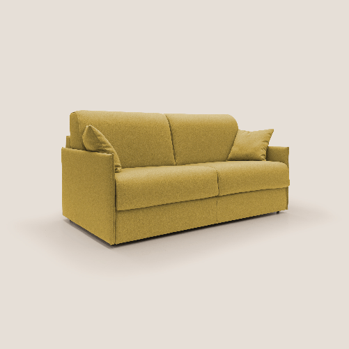 Divano letto matrimoniale in tessuto impermeabile 149 cm panna