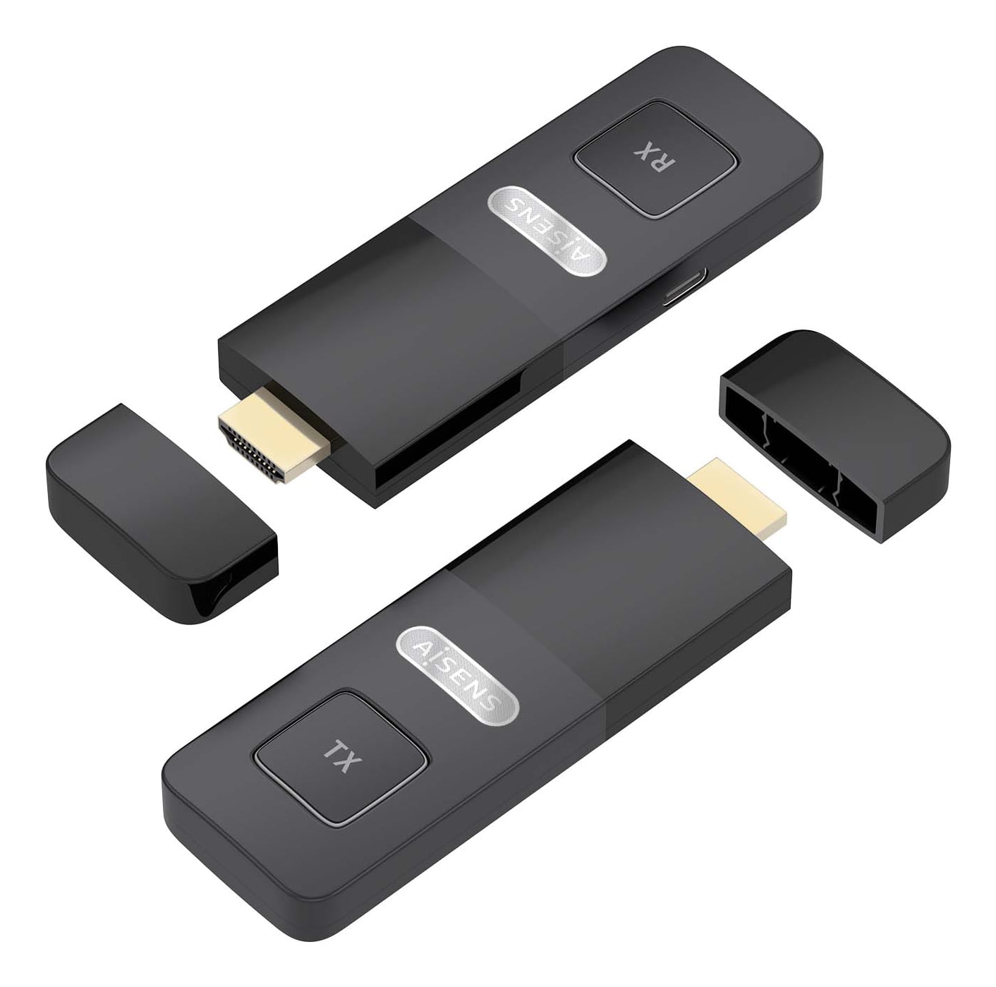 AISENS ASWL-H2K30M001-BK moltiplicatore AV Trasmettitore e ricevitore AV Nero
