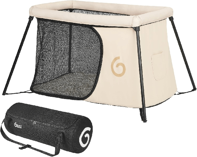 BabyMoov A035033 lettino da viaggio per bambino Beige, Nero