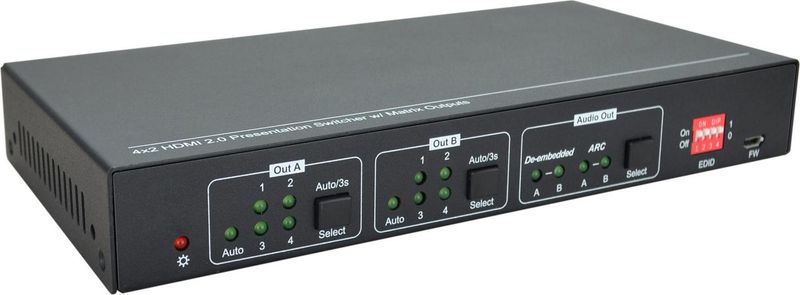 Vivolink-VLHDMIMAT4X2RS-interruttore-a-matrice-Commutatore-a-matrice-scalare-75-W--HDMI-2.0-4x2-Matrix-switcher---.--
