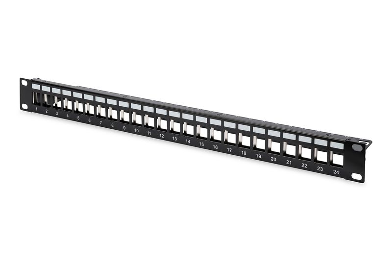 Pannello-Patch-19-Modulare-24-Porte--Vuoto--1-Hu-Colore-Nero-Ral-9005