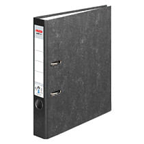 Herlitz Cartella Herlitz dorso larghezza 5 cm DIN A4 cartoncino marmorizzato nero