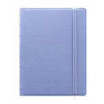 FILOFAX Notebook - con elastico - copertina similpelle - A5 - 56 pagine - a righe - blu pastello - Filofax