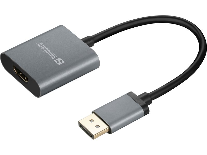 Sandberg-Adapter-DP1.4>HDMI2.0-4K60--Adapter-DP1.4<gt->HDMI2.0-4K60---Adapter-DP1.4<gt->HDMI2.0---4K60-DisplayPort-HDM