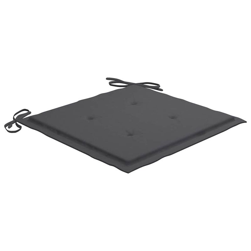 vidaXL-Sedie-da-Giardino-con-Cuscini-Antracite-2-pz-Massello-di-Teak