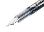 Penna-stilografica-Pilot-V-Pen-Silver---Usa-e-getta---Inchiostro-liquido---Punta-in-acciaio---Tratto-05-mm---Colore-blu