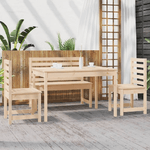 vidaXL-Set-da-Pranzo-per-Giardino-4-pz-in-Legno-Massello-di-Pino