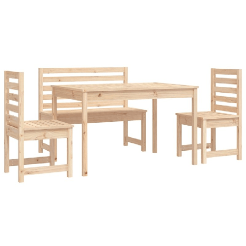 vidaXL-Set-da-Pranzo-per-Giardino-4-pz-in-Legno-Massello-di-Pino