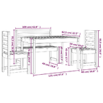 vidaXL-Set-da-Pranzo-per-Giardino-4-pz-in-Legno-Massello-di-Pino