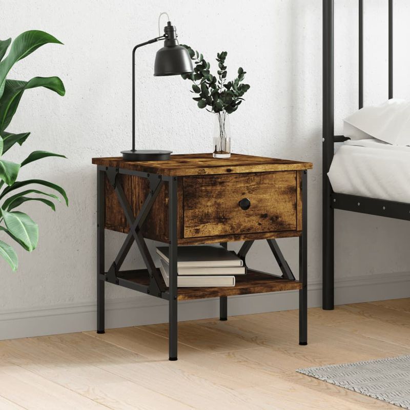 vidaXL-Comodino-Rovere-Fumo-40x42x45-cm-in-Legno-Multistrato