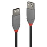 Lindy 36701 cavo USB 05 m USB 2.0 USB A Nero Grigio (0.5M Usb 2.0 Type A Extension - Cable Anthra Line - Warranty 120M)