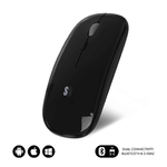 Subblim Raton Dual Flat - Conectividad Dual - Tecnologia Silent Click - Bateria de Larga Duracion - Diseño Elegante - Co